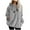 Gray, variant on Womens Fuzzy Graphic Hoodies Oversized Sherpa Pullover Hoodie with Pockets Fluffy Fleece Sweatshirt Outwear, XXL White