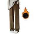 thumbnail image 4 of Women High Waist Casual Wide Leg Long Pants Trousers Stretch Twill Pants With Pocket Thin Capris Pants For Women, 4 of 7
