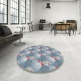thumbnail image 3 of Ahgly Company Indoor Rectangle Patterned Mist Blue Novelty Area Rugs, 2' x 4', 3 of 6