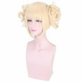 thumbnail image 3 of High-Temperature Silk Split-Band Clip-in Wig - Golden Ponytail & Bangs, Adjustable Clip-in Synthetic Hair, Fashion Wig for Girls, Cosplay Party Wig, Holiday Wig Wedding, Halloween, Christmas,Season,, 3 of 8