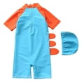 thumbnail image 5 of Gubotare Baby Swimsuit Boy with Hat Toddler Baby Boy Sunsuit One Piece Swimsuit Boys Beach Summer Clothes 5t 6t (Light Yellow,5-6 Years), 5 of 5