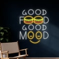 thumbnail image 2 of Handmadetneonsign Good Food Good Mood Burger Neon Sign, Burger Neon Light, Burger Led Light, Burger, 2 of 5