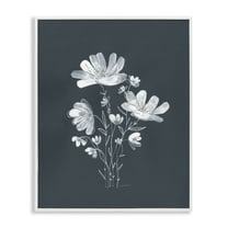 Stupell Industries Simple Daisy Florals Plants & Flowers Painting White Framed Art Print Wall Art, 24 x 30