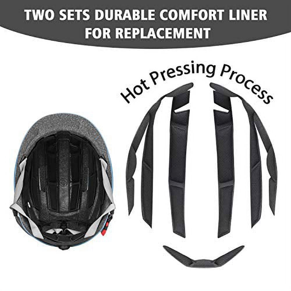 SLANIGIRO Adult Bike Helmet with Light - Commuter Bicycle Road Cycling Helmet with Replacement Pads for Men Women M(55-58cm)