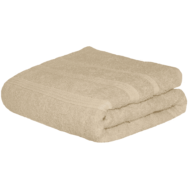 Toalla Baño Completo colores varios, 150x80cm - 620gr Suave Y Absorbente- Cenefa Bordada - BEIGE 7