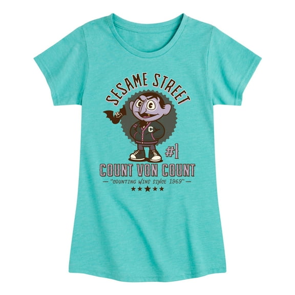 Sesame Street - Count Von Count - Toddler Girls Short Sleeve Graphic T-Shirt
