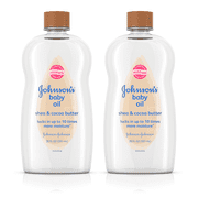 2 Pack - Johnson's Baby Oil with Shea & Cocoa Butter, 20 Fl. Oz.