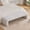 Ivory, variant on Modern Chenille Upholstered Armless Bed Bench 69.7 Inch Wide Multi-Purpose Storage Sofa for Living Room and Bedroom
