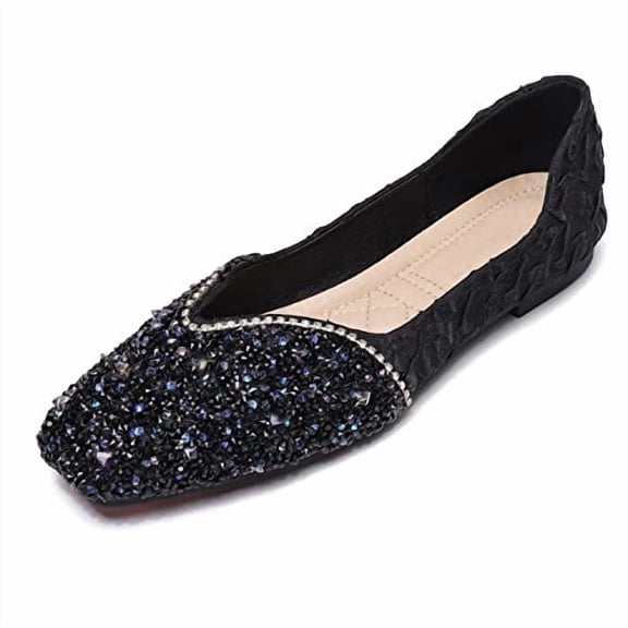 Women's Casual Comfort Moscasin Penny Loafers Slip On Shoes, Size 8.5, Black