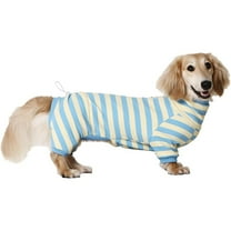 HQREA Dachshund Dog Shirt Onesie Striped Lightweight Comfy Jumpsuit for Mini Dachshund
