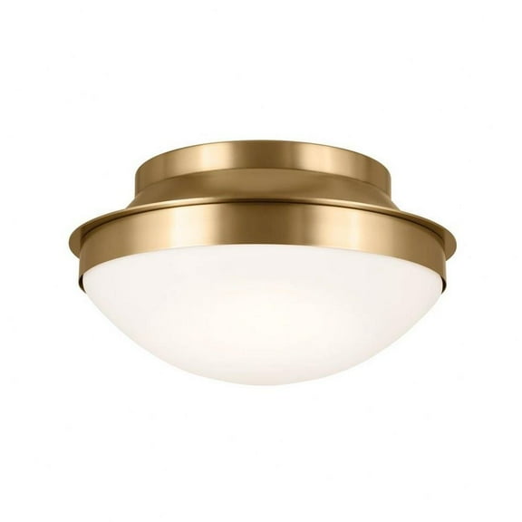 2 Light Flush Mount in Traditional Style-7.25 inches Tall and 13.5 inches Wide-Brushed Natural Brass Finish Bailey Street Home 147-Bel-4964851