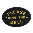 thumbnail image 1 of DYNWAVECA Flexible Garden Wall Plaques Sign Plaque Door Fence Gate Post Garden Plaque Hanging Warning Garden Signs , Black, PLEASE THE BELL, 1 of 8