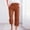 Coffee, variant on BUIgtTklOP Women's Plus Size Casual Solid Color Elastic Loose Pants Straight Wide Leg Trousers With Pockets