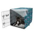 thumbnail image 5 of Flamingo Dog Crate Cover, Colorful Interpretation of Animals and Heart Leaves Swirls Motifs Ornamental, Easy to Use Pet Kennel Cover Small Dogs Puppies Kittens, 7 Sizes, Multicolor, by Ambesonne, 5 of 6