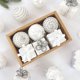 thumbnail image 5 of Colgante de bolas de espuma blanca para Navidad, cuentas plateadas, decoración, caja de regalo, diseño de Año Nuevo 2025, decoración colgante para árbol de Navidad, adornos de fiesta, 5 of 5