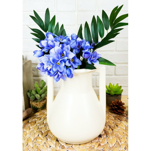 Ebros Teco Art Pottery Frank Lloyd Wright Contemporary Satin White Roman Vase