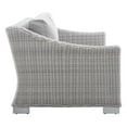 thumbnail image 4 of Modway Conway Sunbrella® Outdoor Patio Wicker Rattan Loveseat in Light Gray Gray, 4 of 10