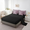 thumbnail image 5 of Manfei Cheetah Pattern 7-Piece Bedding Comforter Set,Jungle Leopard King Bedding Sets,Pink Purple Black Bed Sheets For Girls Kids,Luxury Bedroom Decor Reversible, 5 of 8
