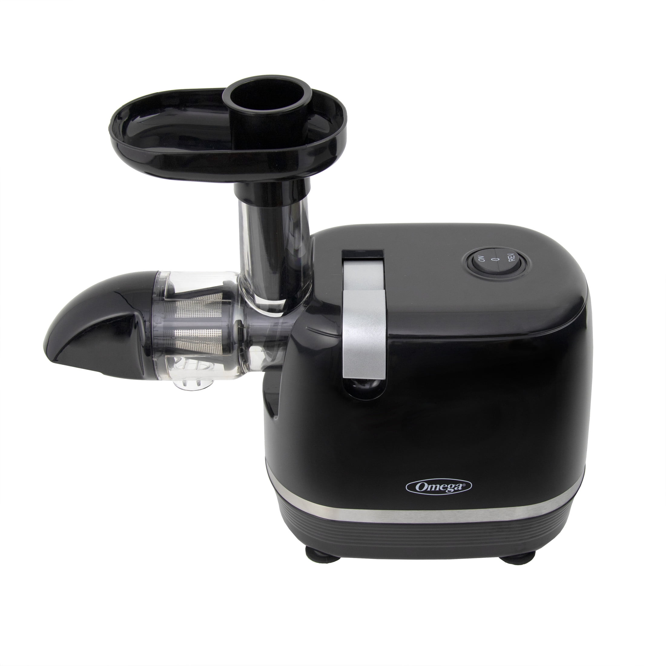 Omega Cold Press 365 Compact Masticating Horizontal Juicer, 150W Low-Speed 3-Stage Auger, in Black (H3000R)