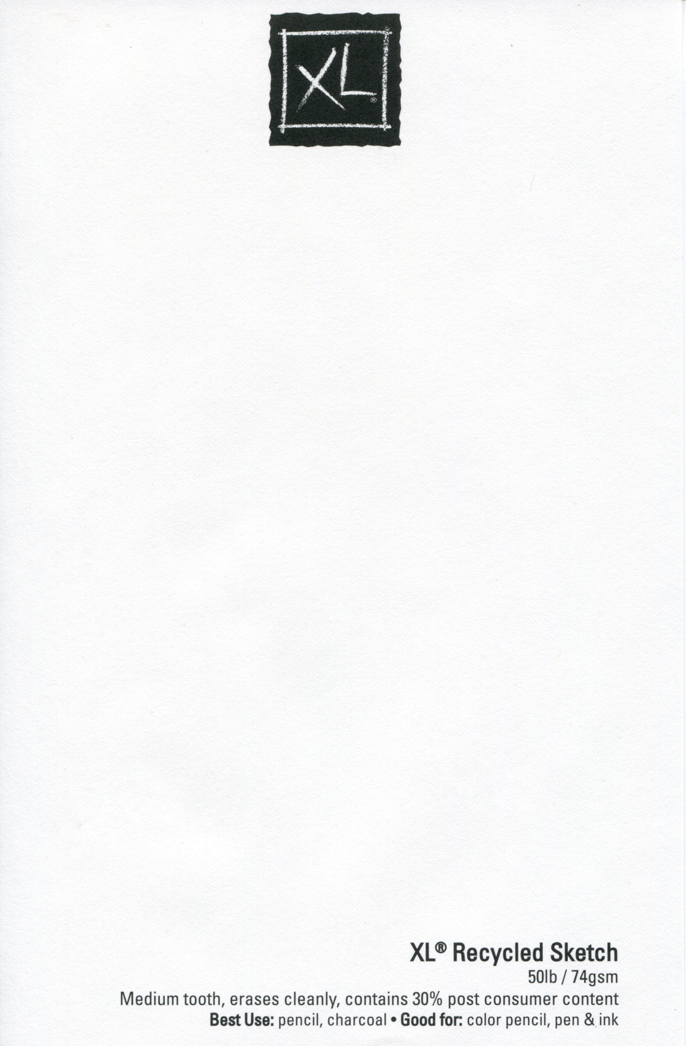 Canson XL Recycled Sketch Pad - 11" x 14", Fold-over, 100 Sheets