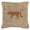 Brown, variant on Wolf Burlap and Orange Indoor & Outdoor Decorative Fabric Pillow - 18 x 18 in.