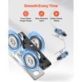 thumbnail image 3 of VEVOR Bypass Sliding Door Hardware Kit, 5 ft Aluminum Alloy Dual-Track Bypass Door Hardware, Smooth and Quiet Sliding, Easy to Install, for 1" to 1 3/4" Thickness 30" Width 2 Door System, for Closet, 3 of 9