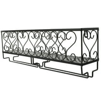 HINTRMENT Wine Storage Rack Iron Goblet Hanging Rack Home Decoration 1Set 19.7X6.7X3.9In