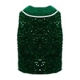 thumbnail image 3 of Sholeno Kids Boys Girls Sleeveless Shiny Sequin Vest Sparkly Button Down Velvet Tuxedo Waistcoat for Wedding Dark Green 10, 3 of 4