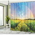 thumbnail image 5 of Ambesonne Green Yellow Shower Curtain, Wheat Field Nature, 69"Wx84"L, Green Yellow, 5 of 5
