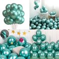 thumbnail image 1 of Paquete de 50 globos metálicos de látex de 12 pulgadas para bodas, cumpleaños, baby shower, festivales de Navidad, fiestas de aniversario, picnic o cualquier decoración de fiesta de amigos y fami, 1 of 5
