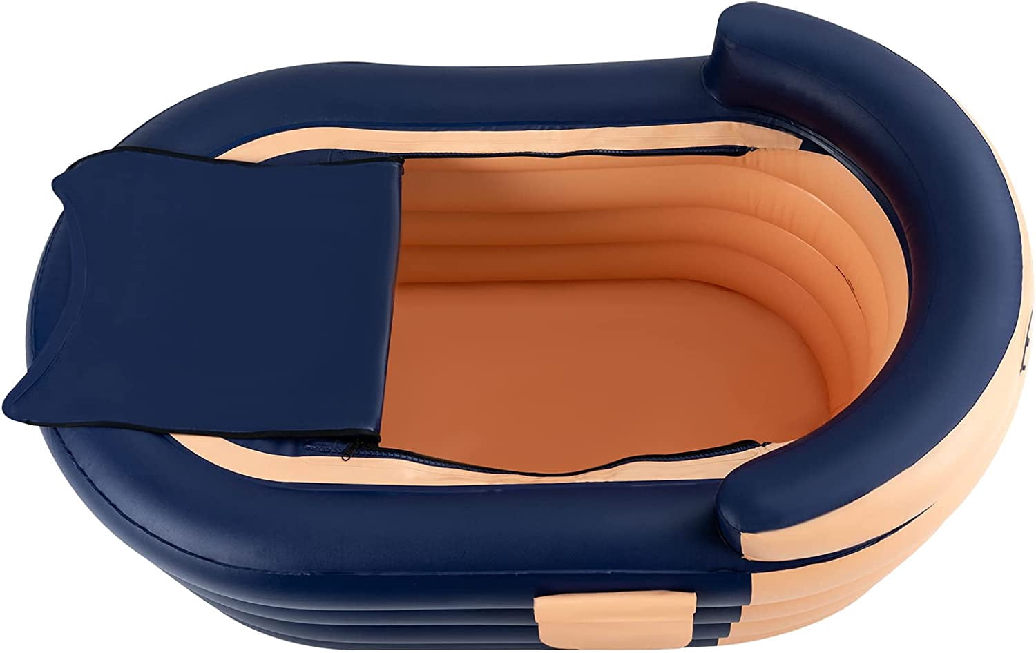 Miumaeov 1.4m/55.11in Portable Inflatable Hot Tub with Electric Air Pump, Outdoor & Indoor Freestanding Foldable Spa Tub, Inflatable Bathtub