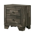 thumbnail image 5 of Rustic Brown Finish 6pc King Size Platform Bedroom Set Bed Dresser Mirror Nightstands Chest, 5 of 7