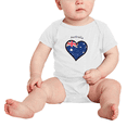 thumbnail image 2 of Australia Flag Heart Love Cute Baby Bodysuit Boy Girl Clothes, 2 of 5