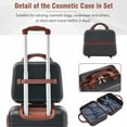 thumbnail image 4 of Hardshell Luggage Sets 3 Pieces 20"+28" Luggages and Cosmetic Case Spinner Suitcase with TSA Lock  Lightweight,Black, 4 of 8