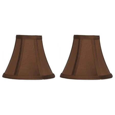 Shade 20 Chocolate - Urbanest Silk Bell Chandelier Lamp Shade, 3x6x5