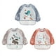 thumbnail image 2 of Conjunto de babero para bebé, 3 piezas Babero para bebé con mangas Babero para bebé con mangas Babero para bebé impermeable Confiable y duradero, 2 of 14