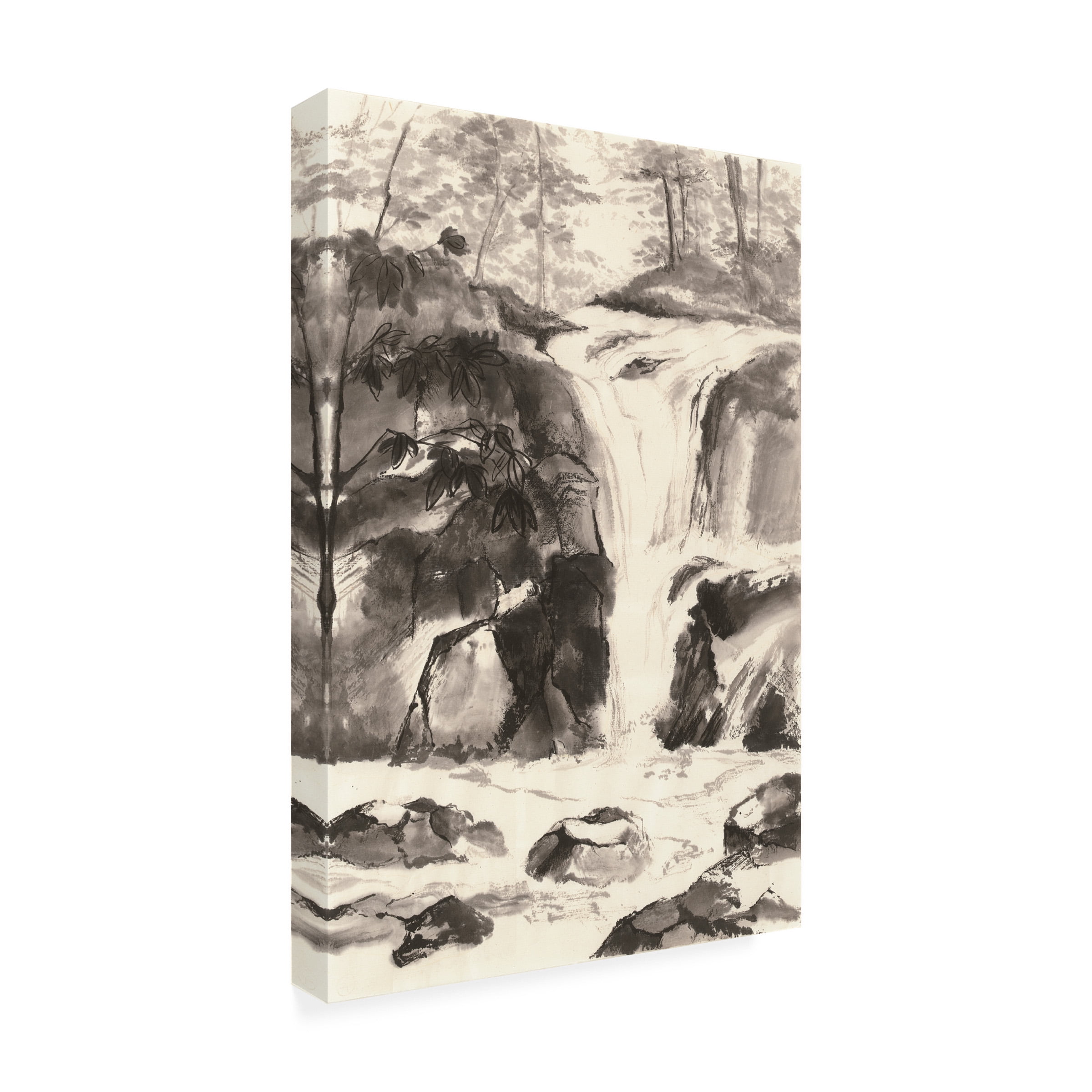 Trademark Fine Art 'Sumi Waterfall IV' Canvas Art by Chris Paschke