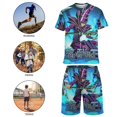 thumbnail image 4 of Kids Yu-Gi-Oh Short Sleeve T-Shirt And Shorts Outfit Set Athletic Mesh Shorts Set for Boys, 4 of 7