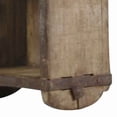 thumbnail image 3 of Wooden Brick Mold Design Wooden Shelf, Brown- Saltoro Sherpi, 3 of 5