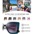 thumbnail image 6 of FEISEDY Oversized Square Pearl Inlay Arm Cat Eye Fashion Sunglasses for Women B2625, 6 of 14