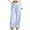 Light Blue, variant on Women's Pajamas Fuzzy Plush Wide Leg Pajama Pants Warm Elastic Waist Loungewear