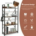 thumbnail image 6 of Costway 4 -Tier Industrial Bookshelf Open Storage Bookcase Display Shelf for Home Office, 6 of 10
