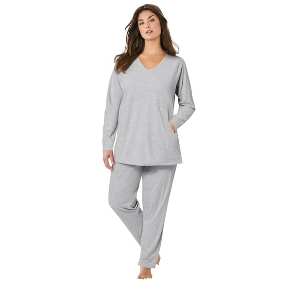 Dreams & Co. Plus Size 2-Piece Lounge Set