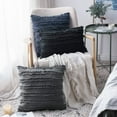 thumbnail image 5 of Dinheiro Juego de 2 fundas de almohada decorativas bohemias de lino a rayas con patrón jacquard, fundas de cojín para sofá, sala de estar, dormitorio, 5 of 5
