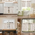 thumbnail image 5 of NICETOWN Valance Curtains for Windows, Floral Linen Cafe Curtains with Tassels Rod Pocket Farmhouse Light Filtering Linen Curtains for Kitchen Bathroom, Red, 26"x24", 2 Panels, 5 of 6