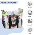 thumbnail image 5 of Large Hand-Held Storage Bag Kitchen Reusable Grocery Bags， Travel Tote Bags， Waterproof Tote，Laundry Bag，Beach Bag， Pool Bag Cool Colored Lion, 5 of 8