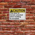 thumbnail image 5 of Occupied Building Unlocked Exit Sign, Industrial Exit Sign 8"x12" UV Resistant for Indoor Outdoor Workplace, 5 of 7
