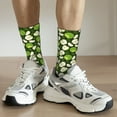 thumbnail image 6 of KLL Green Fruit Print Cool Socks Men's Women's Crew Socks Funny Crazy Novelty Stockings, 6 of 6