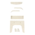 thumbnail image 2 of Conjunto de visera de ala trasera y deflector de viento para decoración de coche modelo WPL D12 1/10 Blanco, 2 of 9