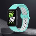 thumbnail image 3 of Correa de reloj de dos colores, correa de silicona de repuesto, pulsera de reloj inteligente transpirable para reloj inteligente Samsung Galaxy Fit 3, 3 of 6